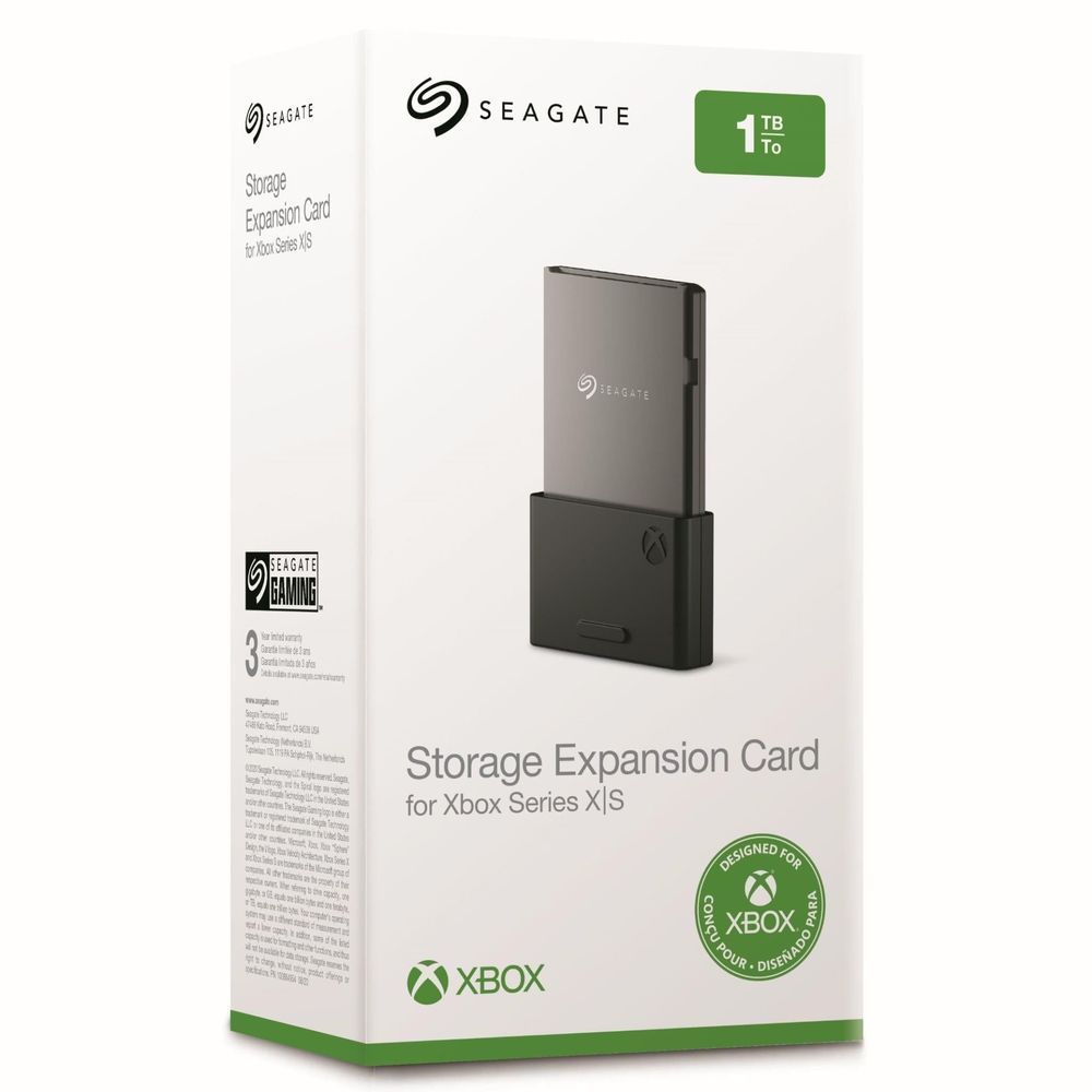 Seagate 1TB storage expansion card for Xbox retail box packaging