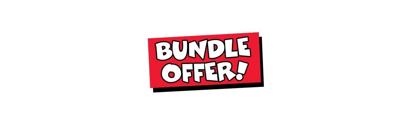 “BUNDLE OFFER!” red and black promotional badge