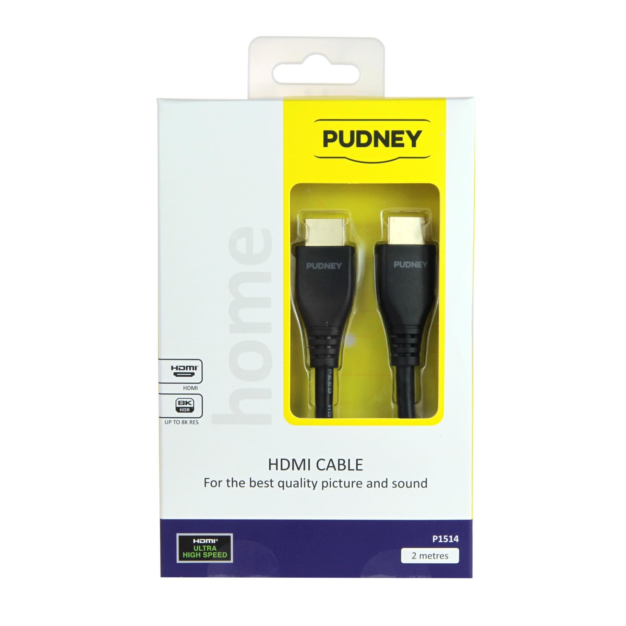 Pudney Ultra High Speed 8K HDMI 2.1 Cable (2m)