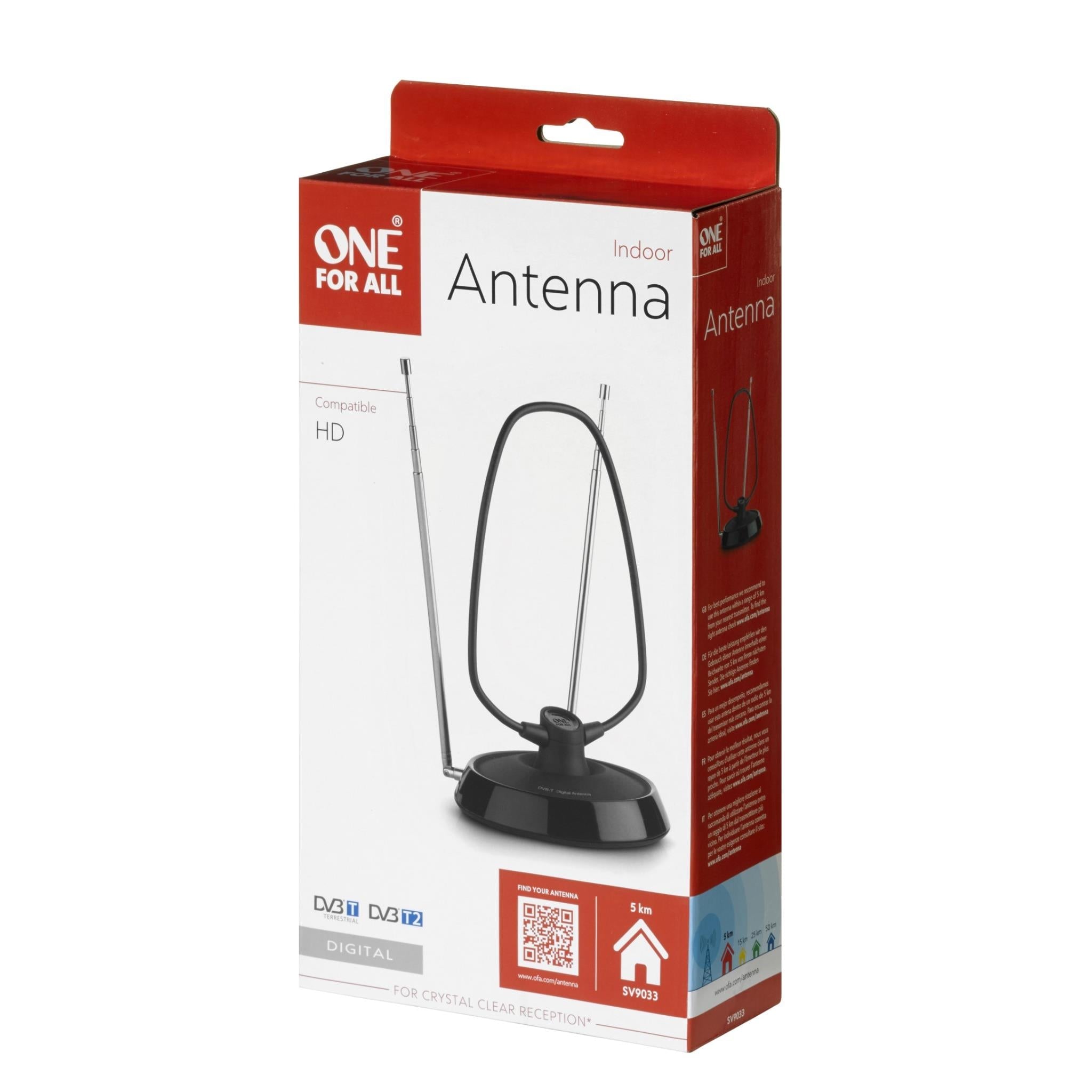 One For All Non-Amplified Indoor DVB-T Universal Antenna