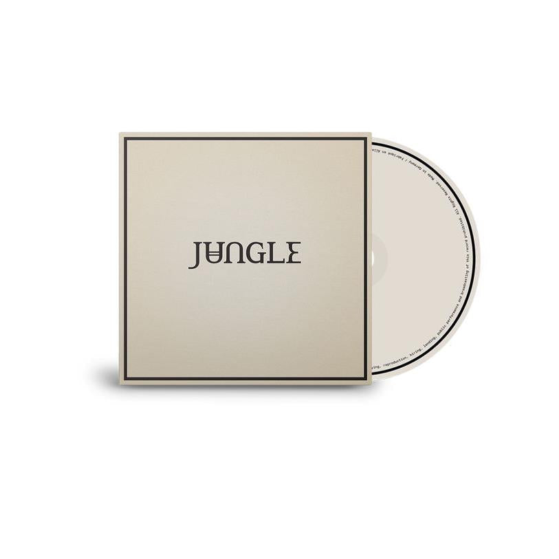 Jungle album cover sleeve with matching vinyl record, beige with black border