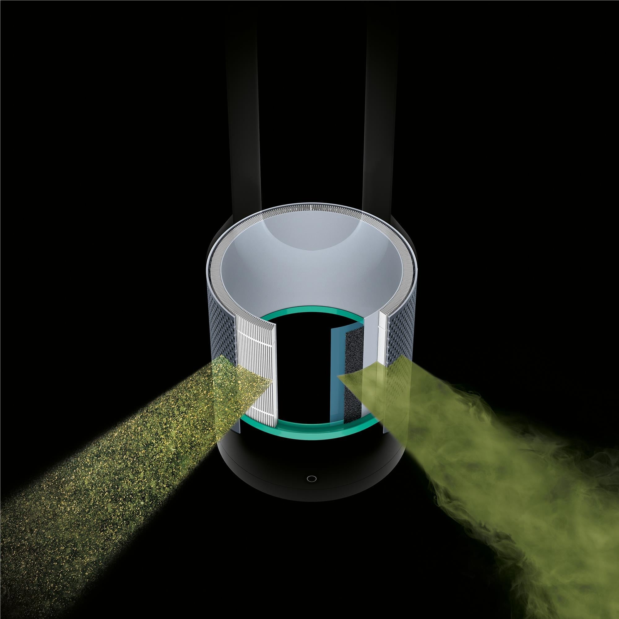 Dyson Pure Hot+Cool purifying fan heater with airflow cleaning and debris capture