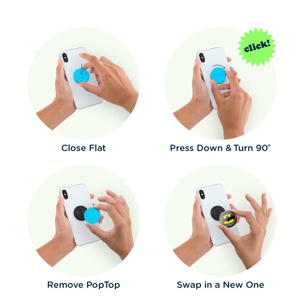 PopSockets Enamel PopGrip DC Batman phone grip and stand in black, image 4 - Phone Accessories at Tech Supply Shed NZ