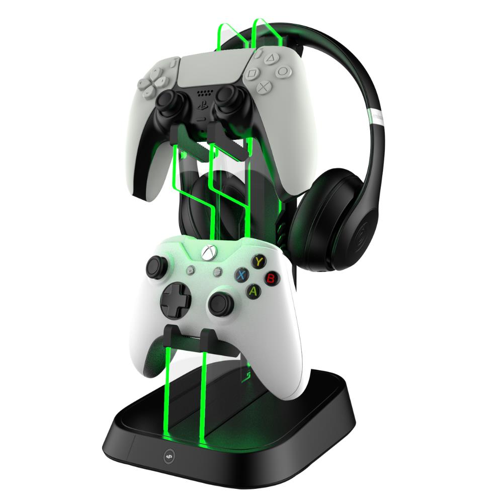 PowerPlay RGB headset and controller stand with two USB ports, image 2 - Electronic Gaming Accessories at Tech Supply Shed NZ
