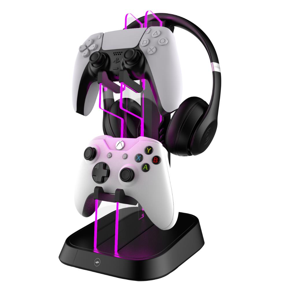 PowerPlay RGB headset and controller stand with two USB ports, image 3 - Electronic Gaming Accessories at Tech Supply Shed NZ