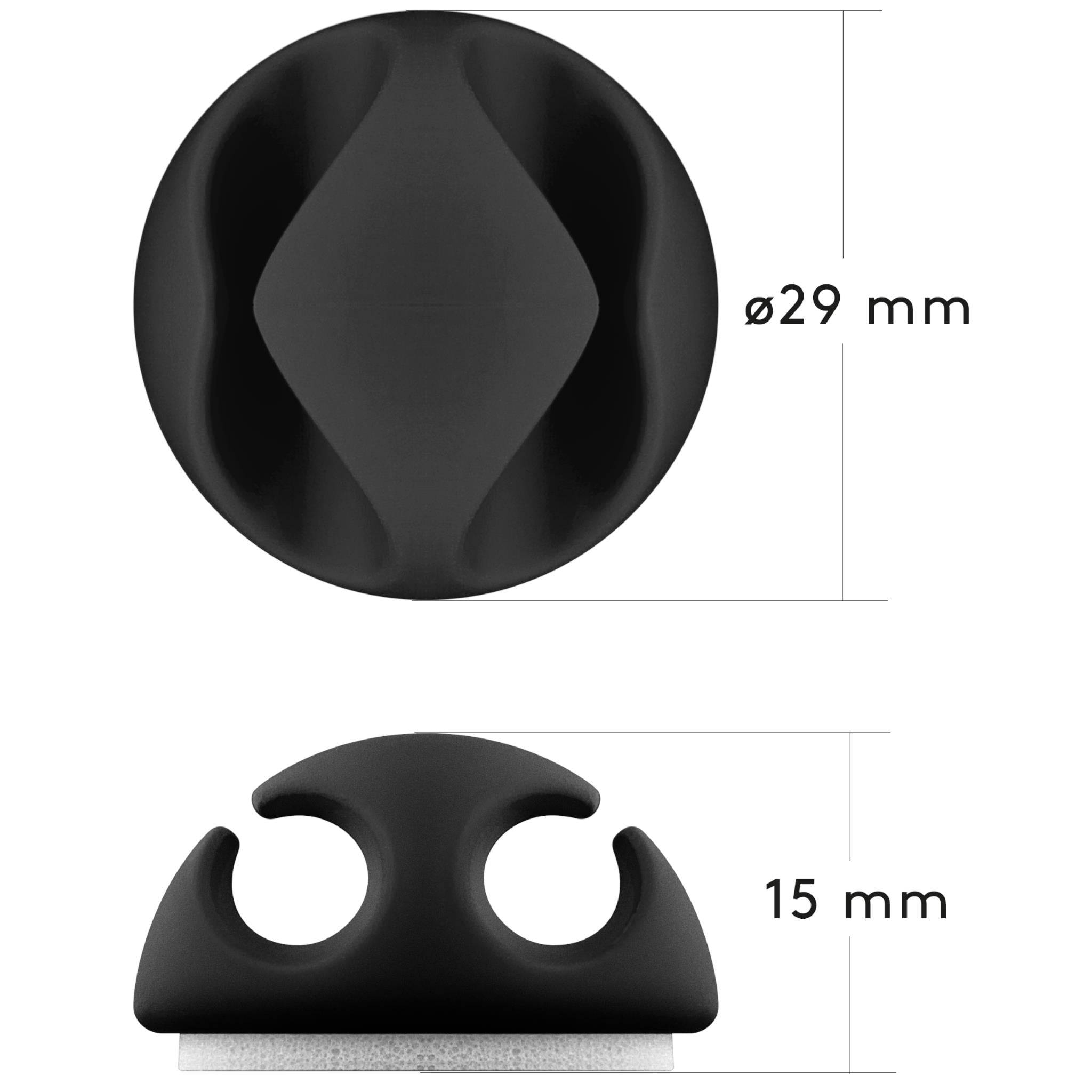 Goobay Cable Management 2 Slots MINI (Black)