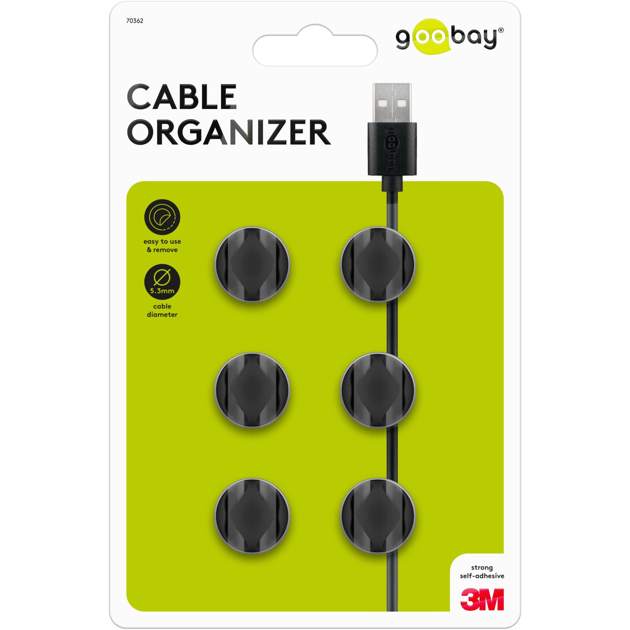 Goobay Cable Management 2 Slots MINI (Black)