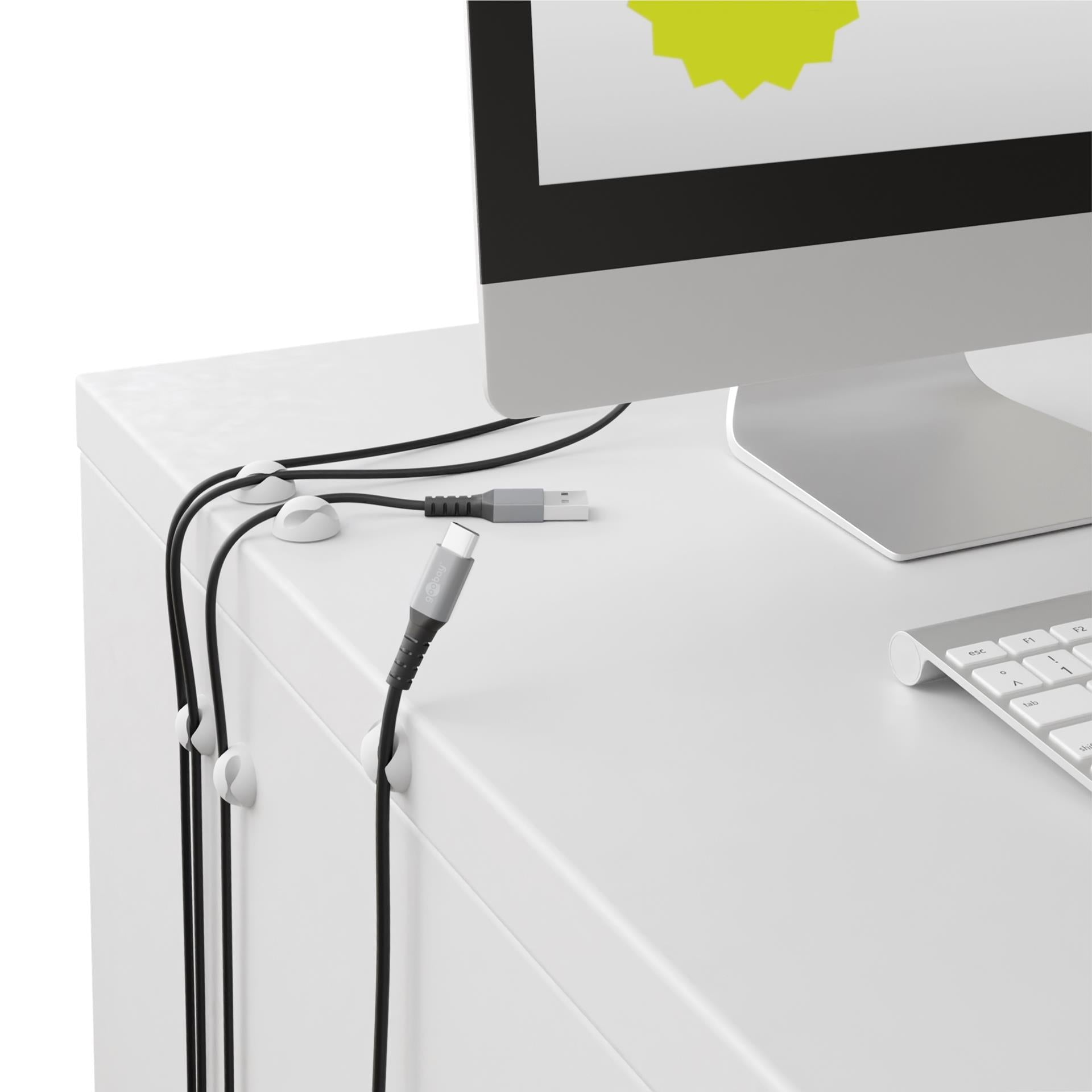 Goobay Cable Management 2 Slots MINI (White)