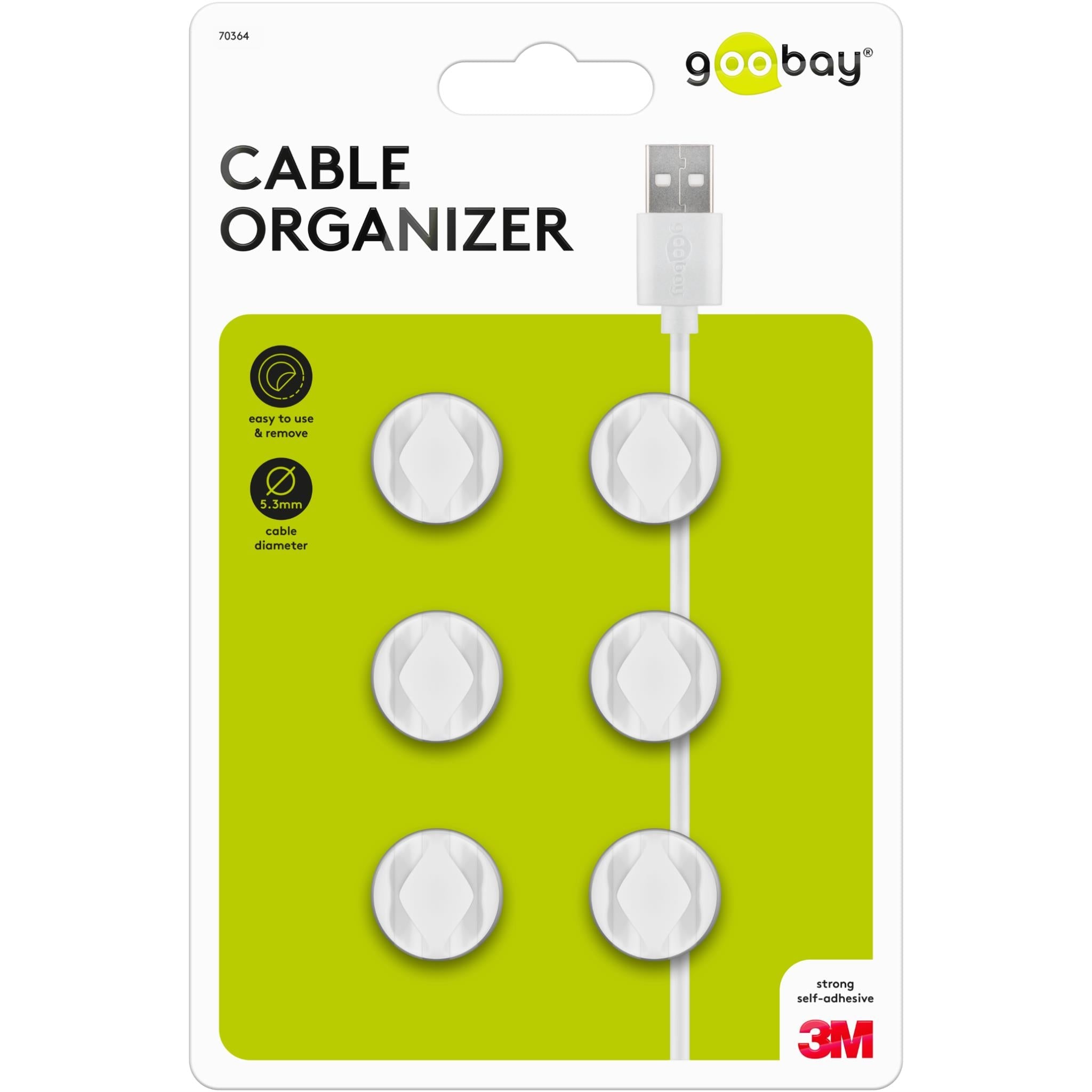 Goobay Cable Management 2 Slots MINI (White)