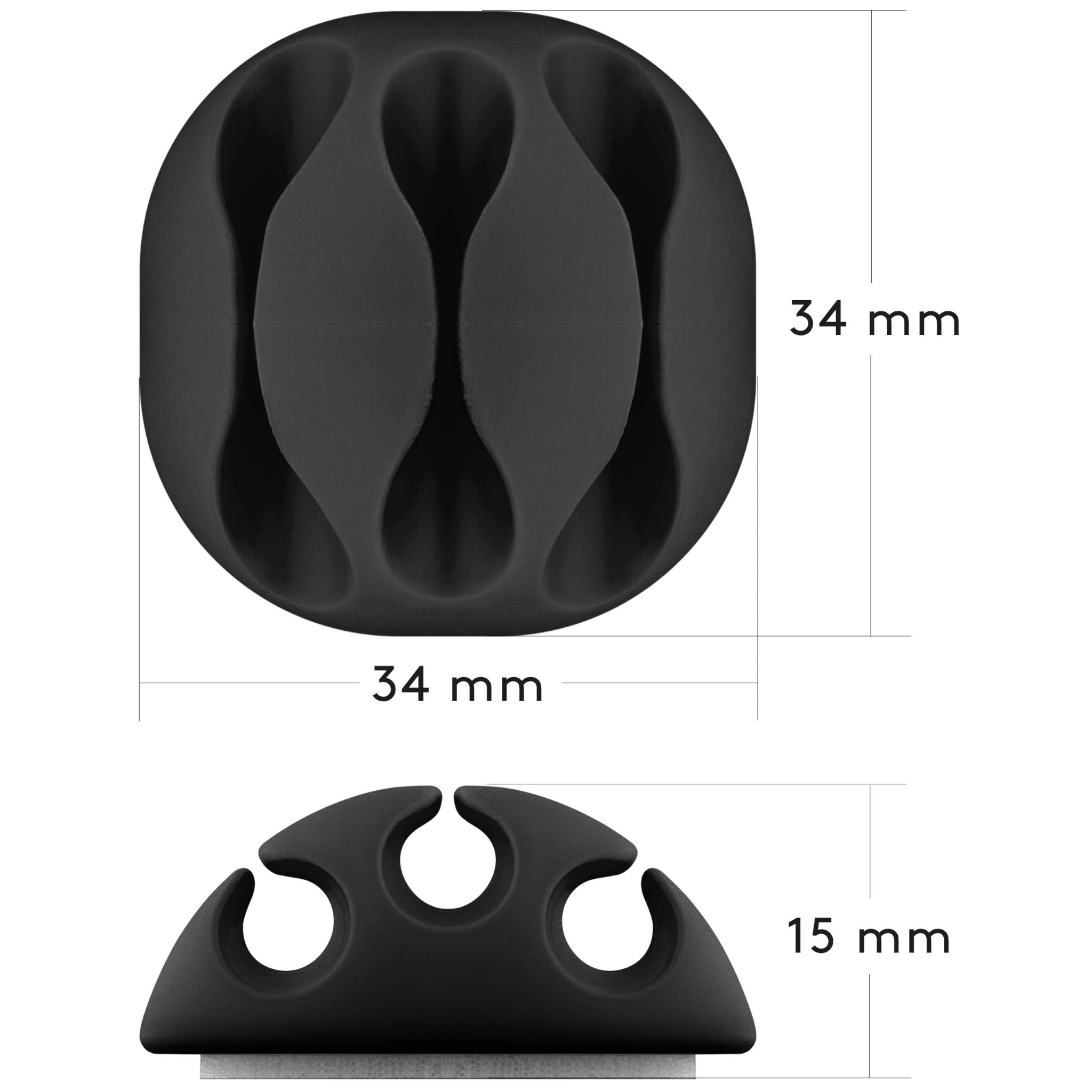 Goobay Cable Management 3 Slots (Black)