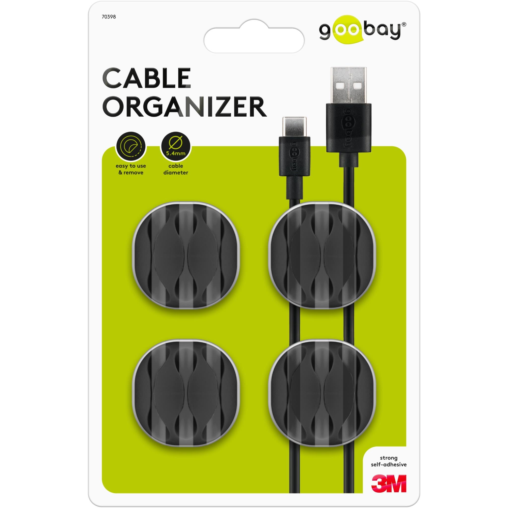 Goobay Cable Management 3 Slots (Black)