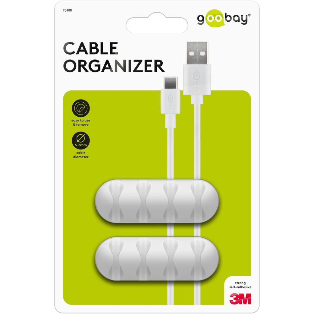 Goobay Cable Management 4 Slots (White)
