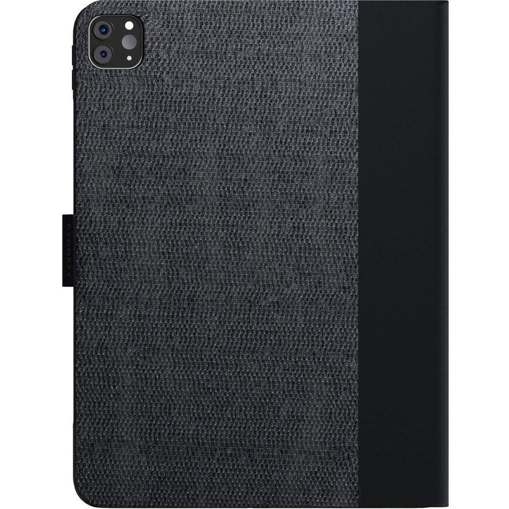 Black textured slim folio tablet case with camera cutout