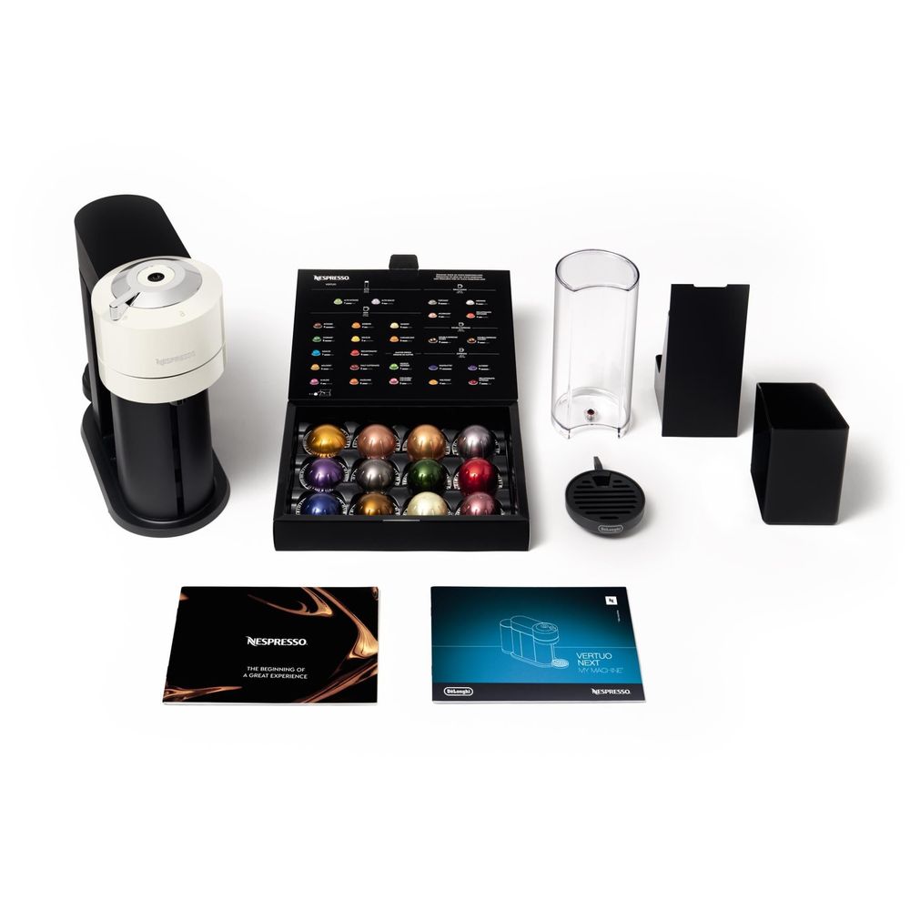 De'Longhi Nespresso Vertuo Next Coffee Machine Bundle (White)
