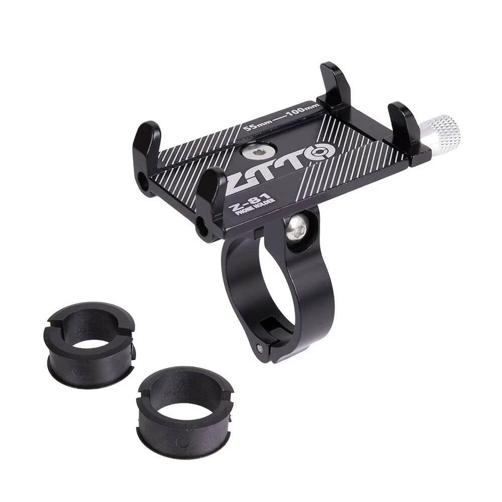ZTTO Universal Bicycle Phone Holder - Durable Metal Mount for MTB, Road Bike, and Motorcycle Black
