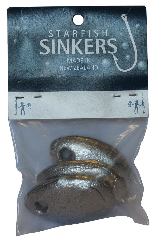Starfish Spoon Sinkers 3oz - Qty 3