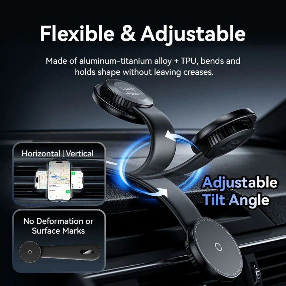 Vention Magnetic Wireless Car Mount Charger Black