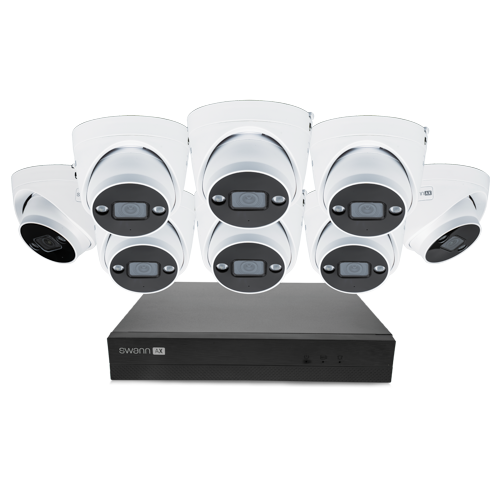 Swann AdvancedX wired 4K NVR security system with 8 dome cameras