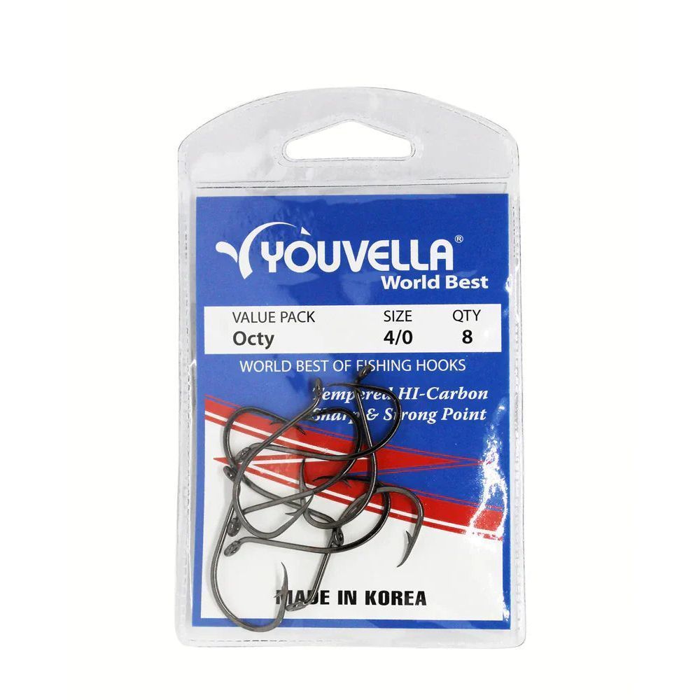 Youvella Octy Hooks 4/0 (8 per pack)