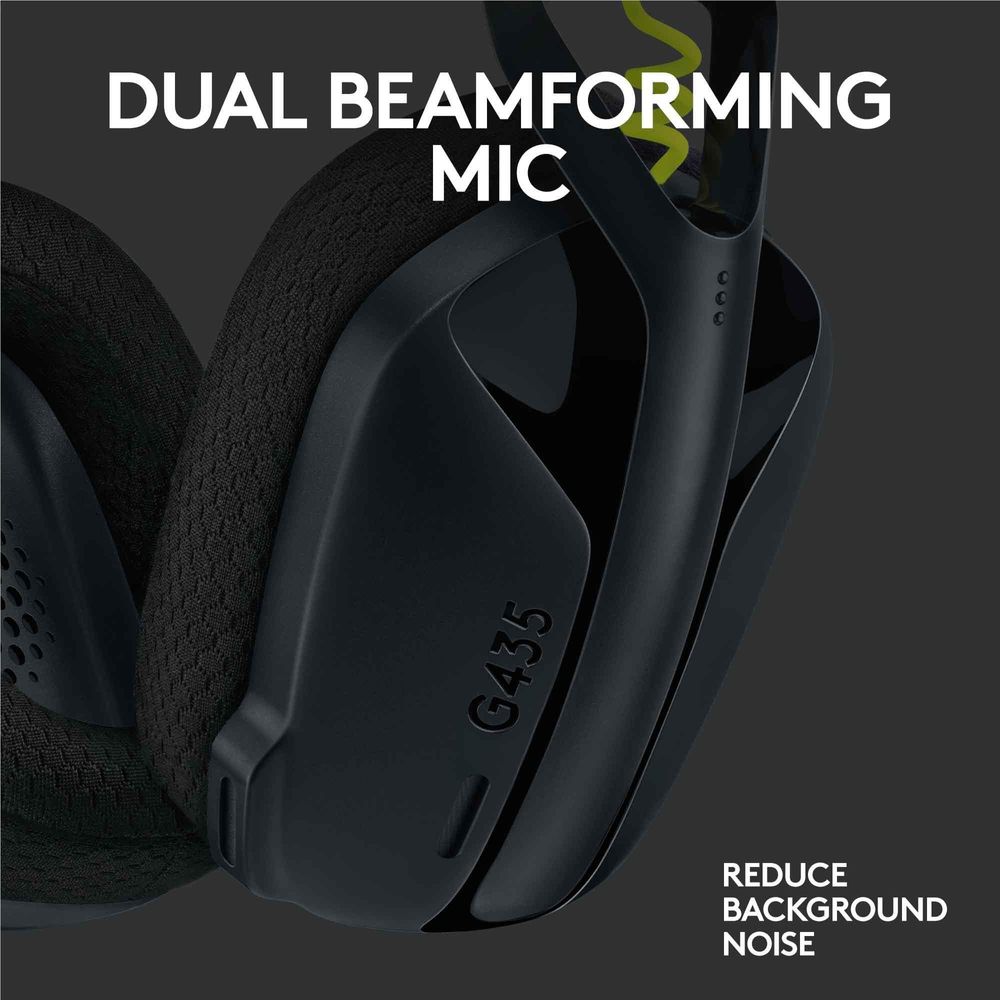 Logitech G435 LIGHTSPEED Wireless Gaming Headset (Black)