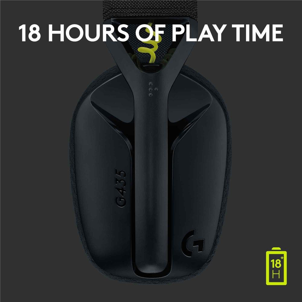 Logitech G435 LIGHTSPEED Wireless Gaming Headset (Black)