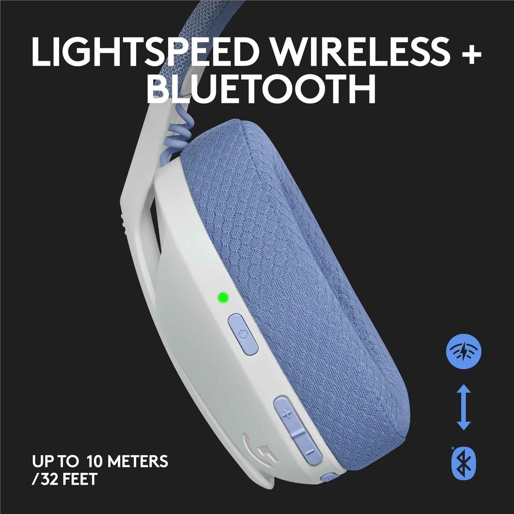Logitech G435 LIGHTSPEED Wireless Gaming Headset (White)