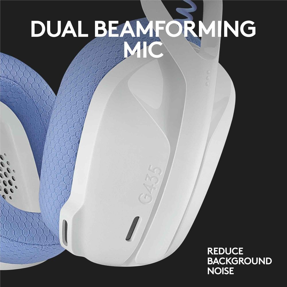 Logitech G435 LIGHTSPEED Wireless Gaming Headset (White)