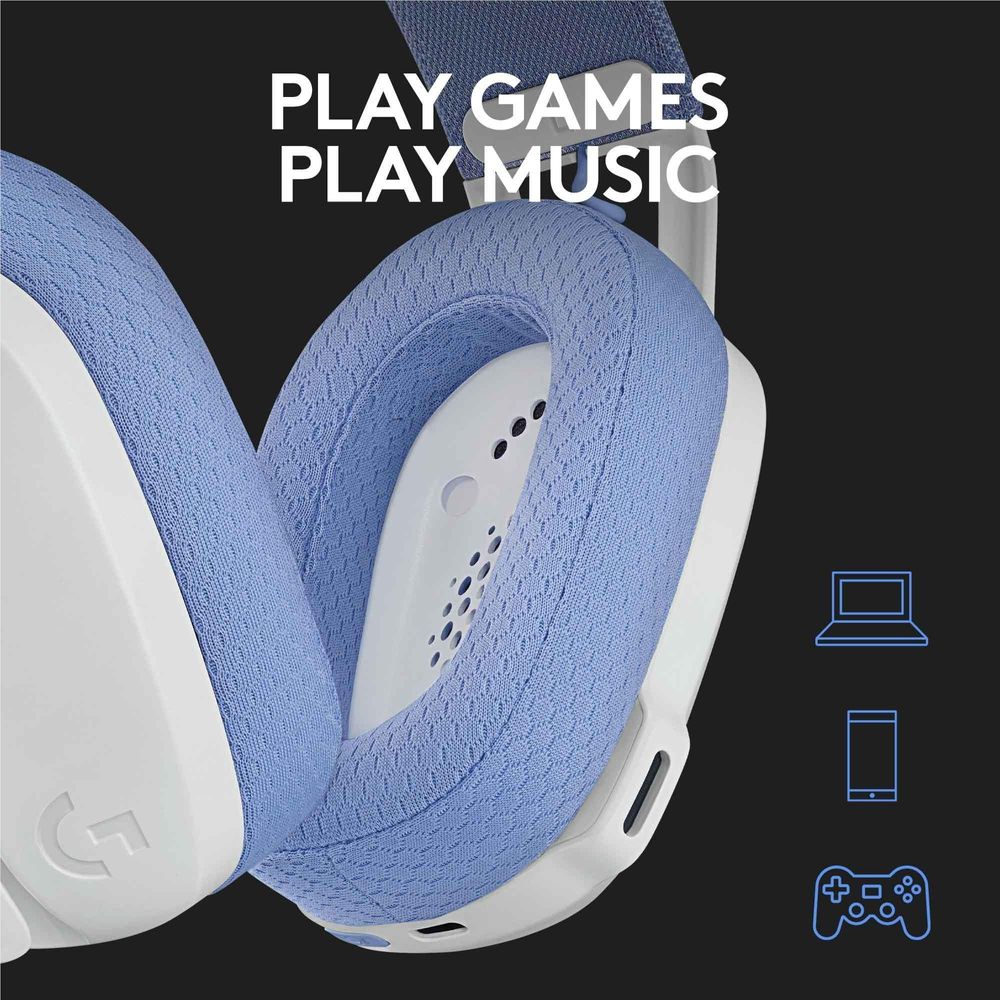 Logitech G435 LIGHTSPEED Wireless Gaming Headset (White)