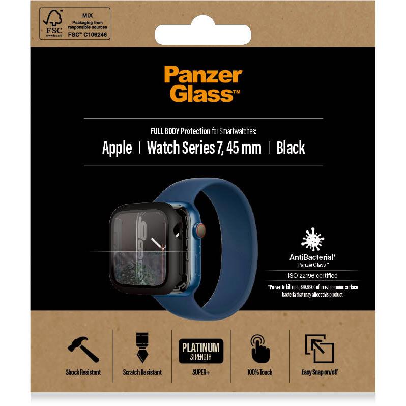 PanzerGlass Full Body Protection for Apple Watch Series 7 45mm (Clear/Black)