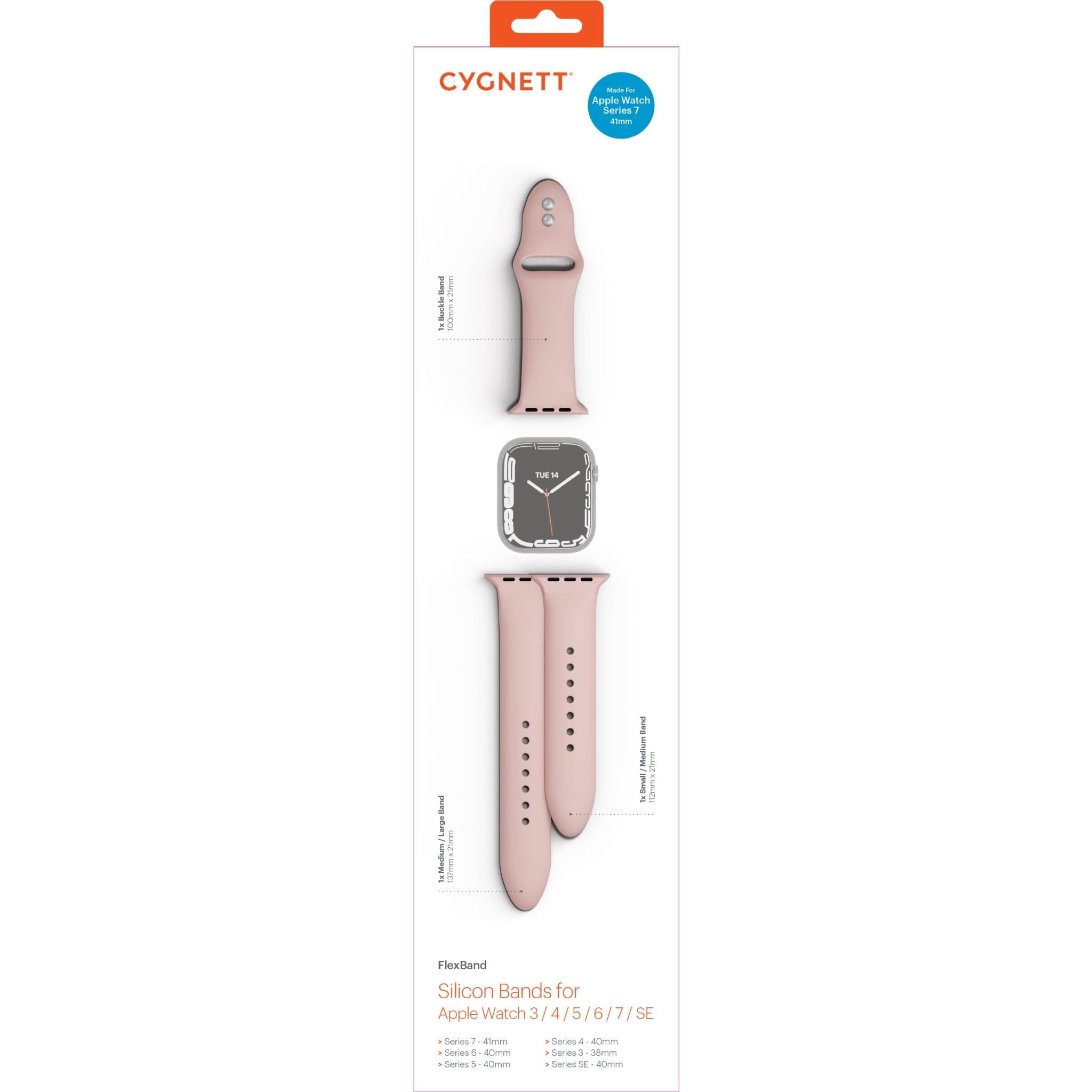 Cygnett FlexBand for Apple Watch [40-41mm] (Pink)