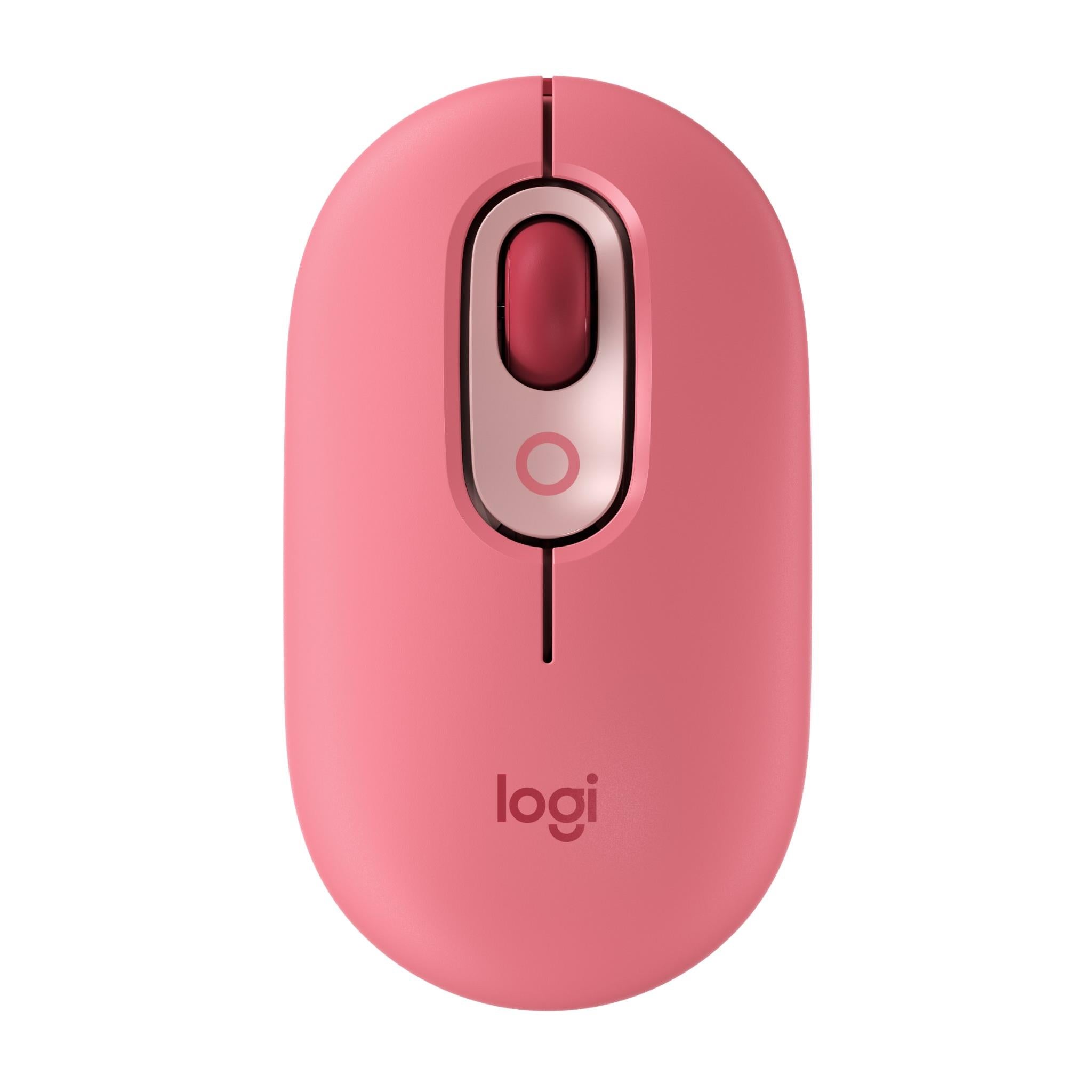 Logitech POP Mouse with Emoji Button Function (Heartbreaker Rose)
