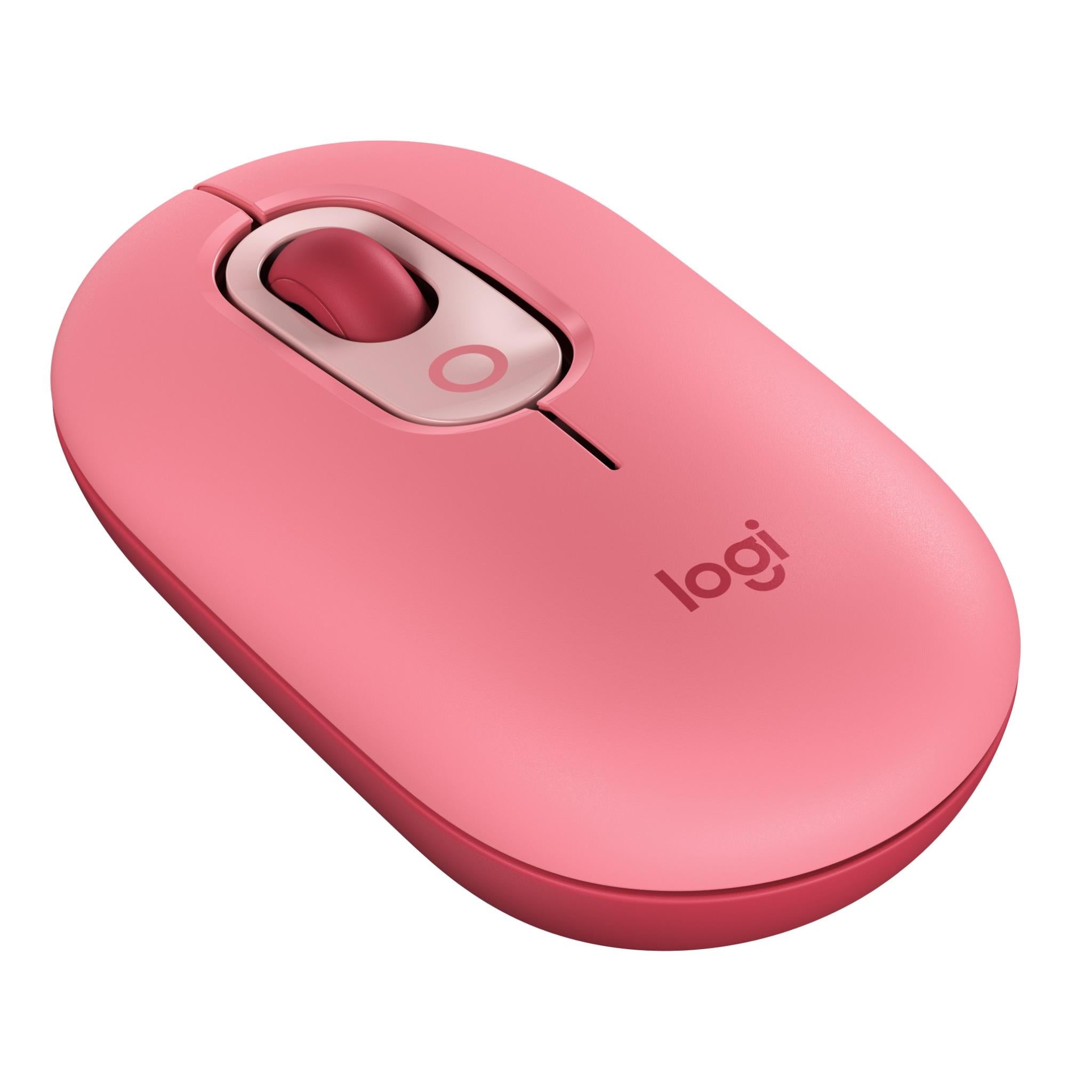 Logitech POP Mouse with Emoji Button Function (Heartbreaker Rose)
