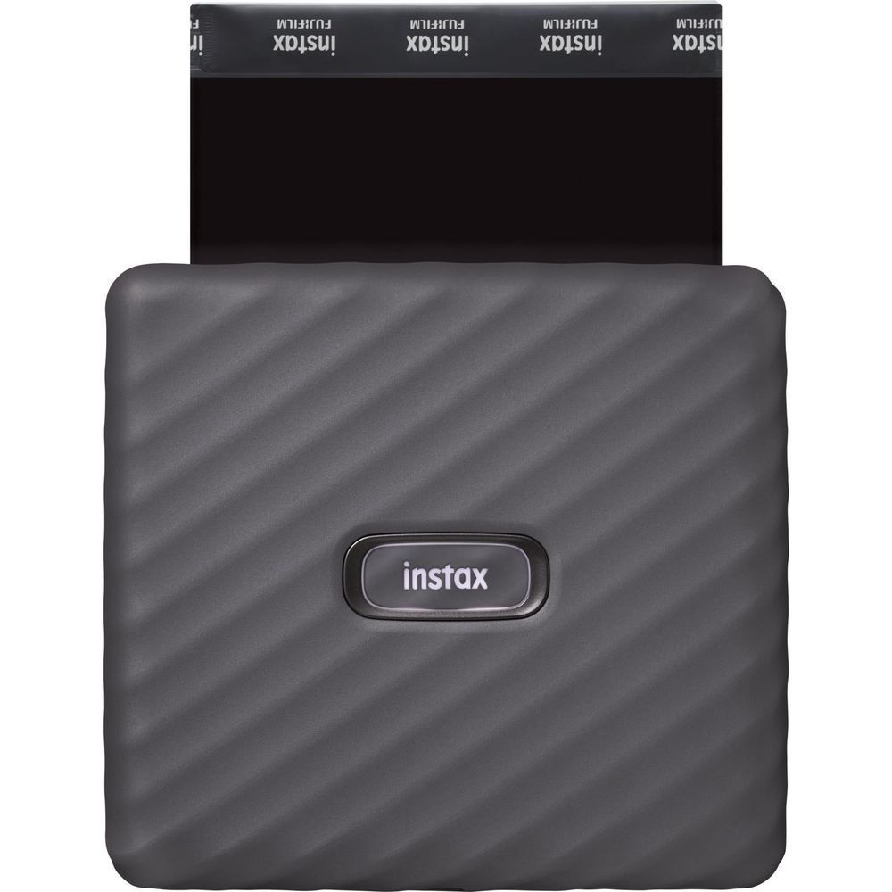Fujifilm instax WIDE Link smartphone printer in dark grey with instax logo on textured body