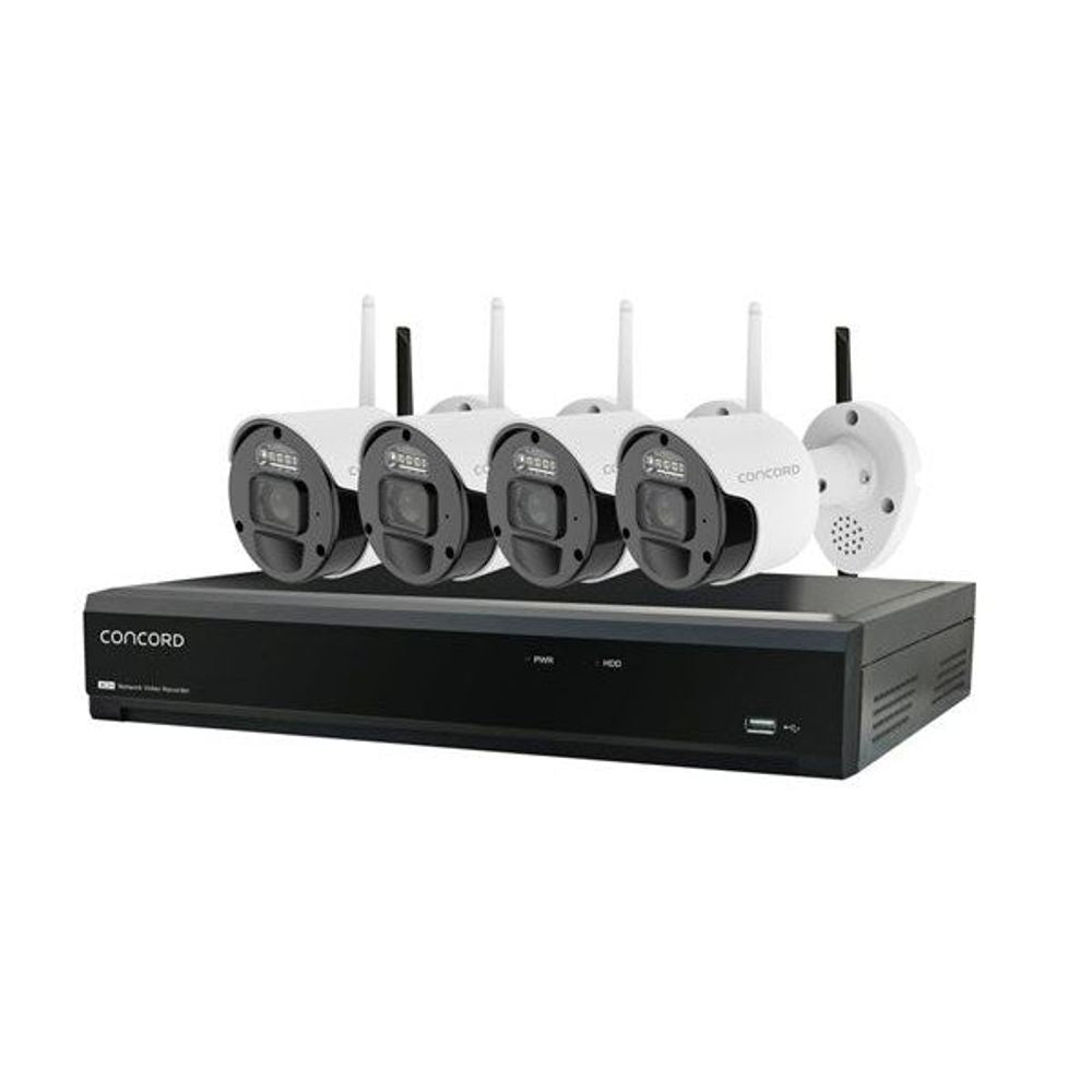 CNK8848WPBA-V3 - Concord 8 Channel Wireless NVR Kit with 4x 4K Cameras V3