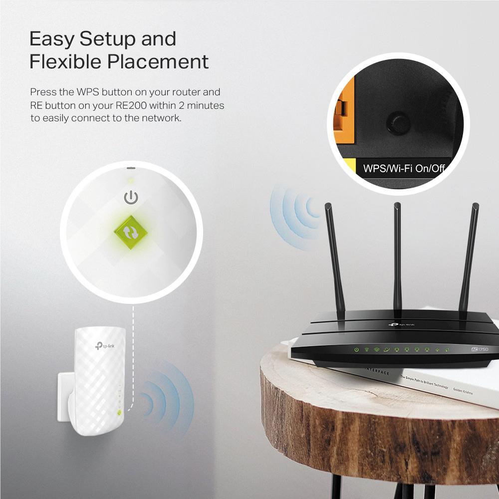 TP-Link RE200 AC750 Mesh Wi-Fi Range Extender