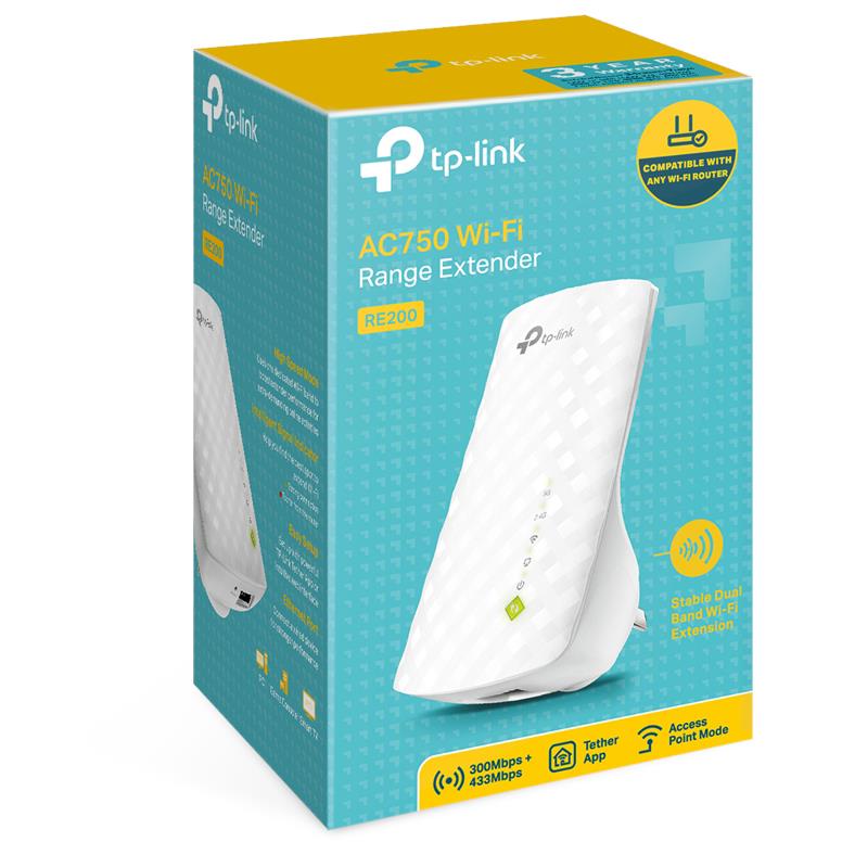 TP-Link RE200 AC750 Mesh Wi-Fi Range Extender