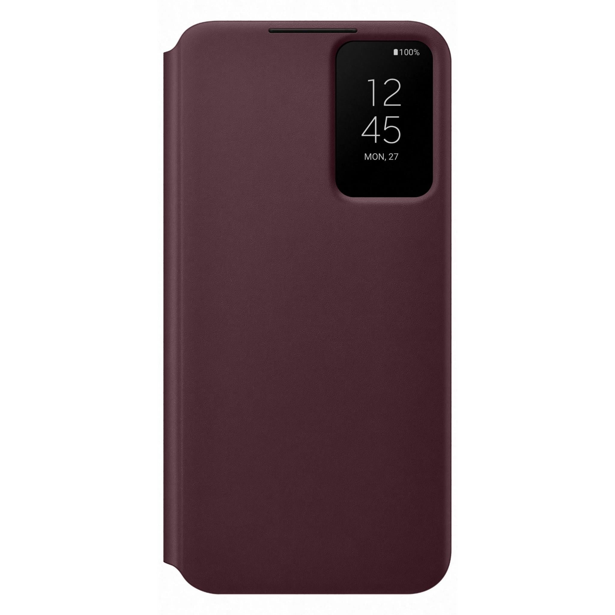 Samsung Smart Clear View Cover for Samsung S22+ (Burgundy)