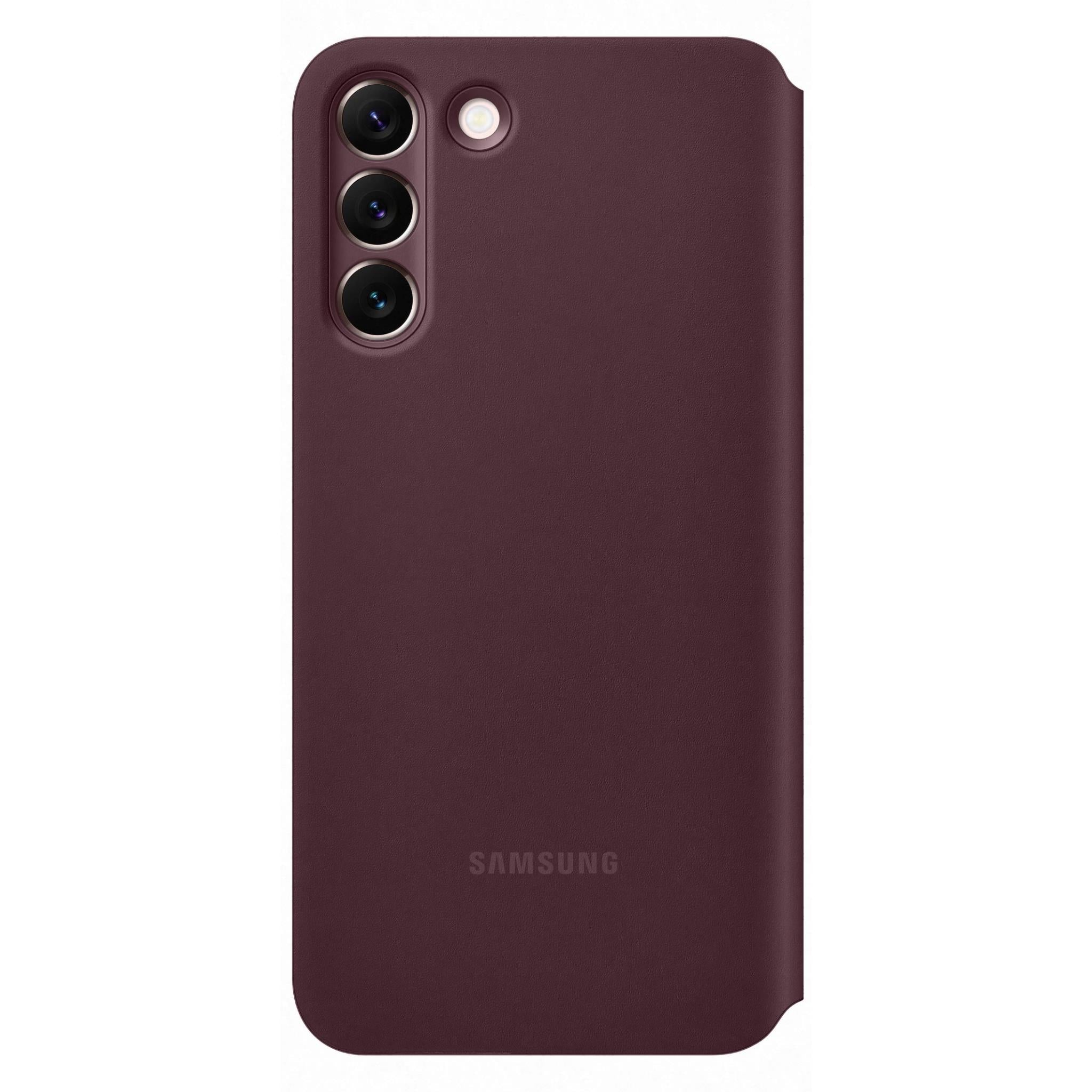 Samsung Smart Clear View Cover for Samsung S22+ (Burgundy)