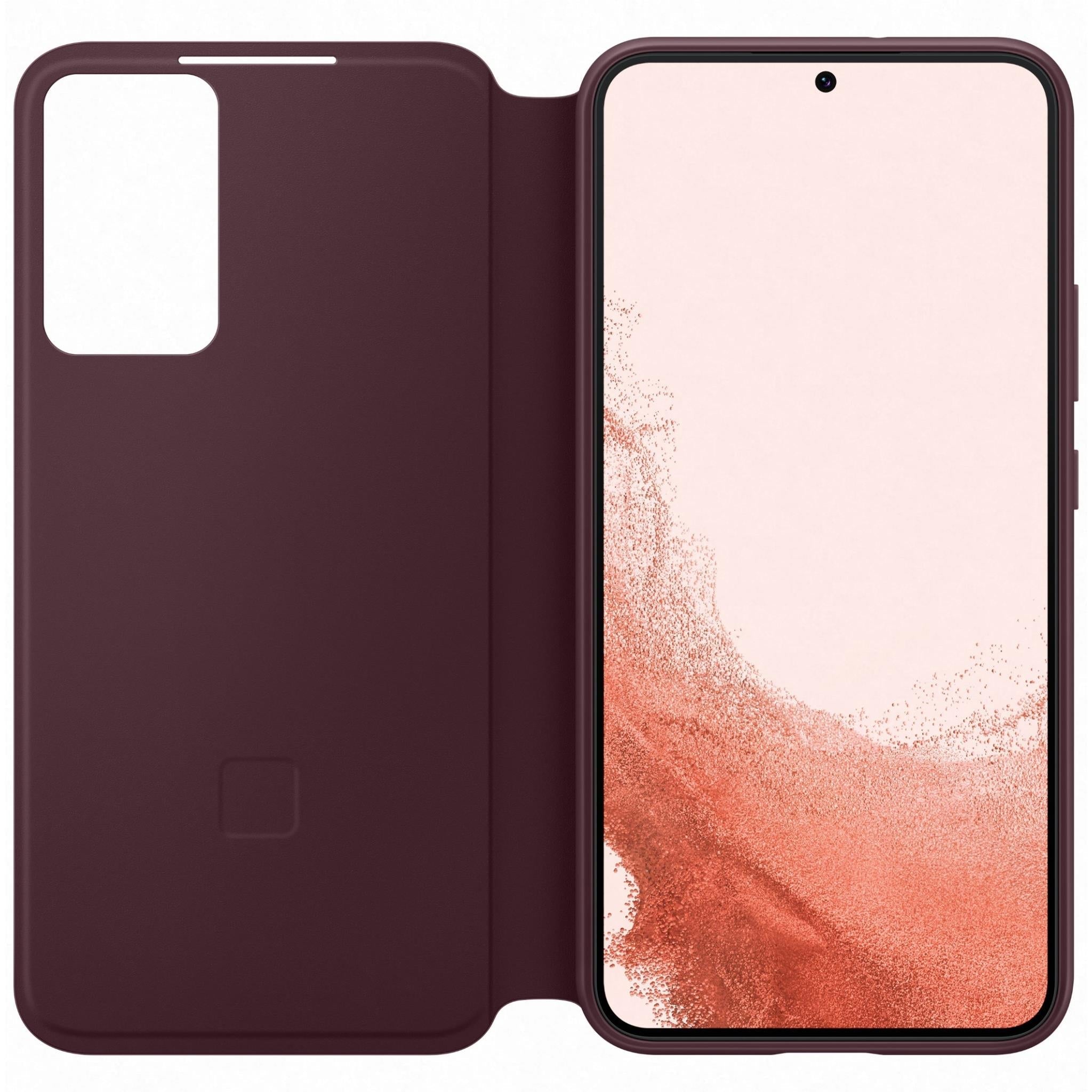 Samsung Smart Clear View Cover for Samsung S22+ (Burgundy)