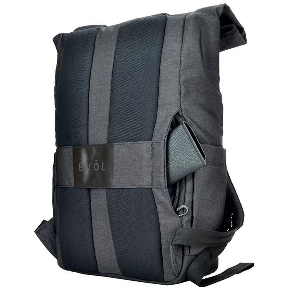 EVOL Hampton 15.6" Laptop Backpack Bag (Charcoal Grey)