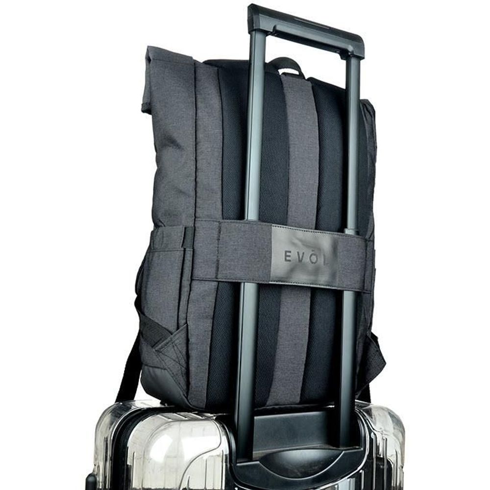 EVOL Hampton 15.6" Laptop Backpack Bag (Charcoal Grey)