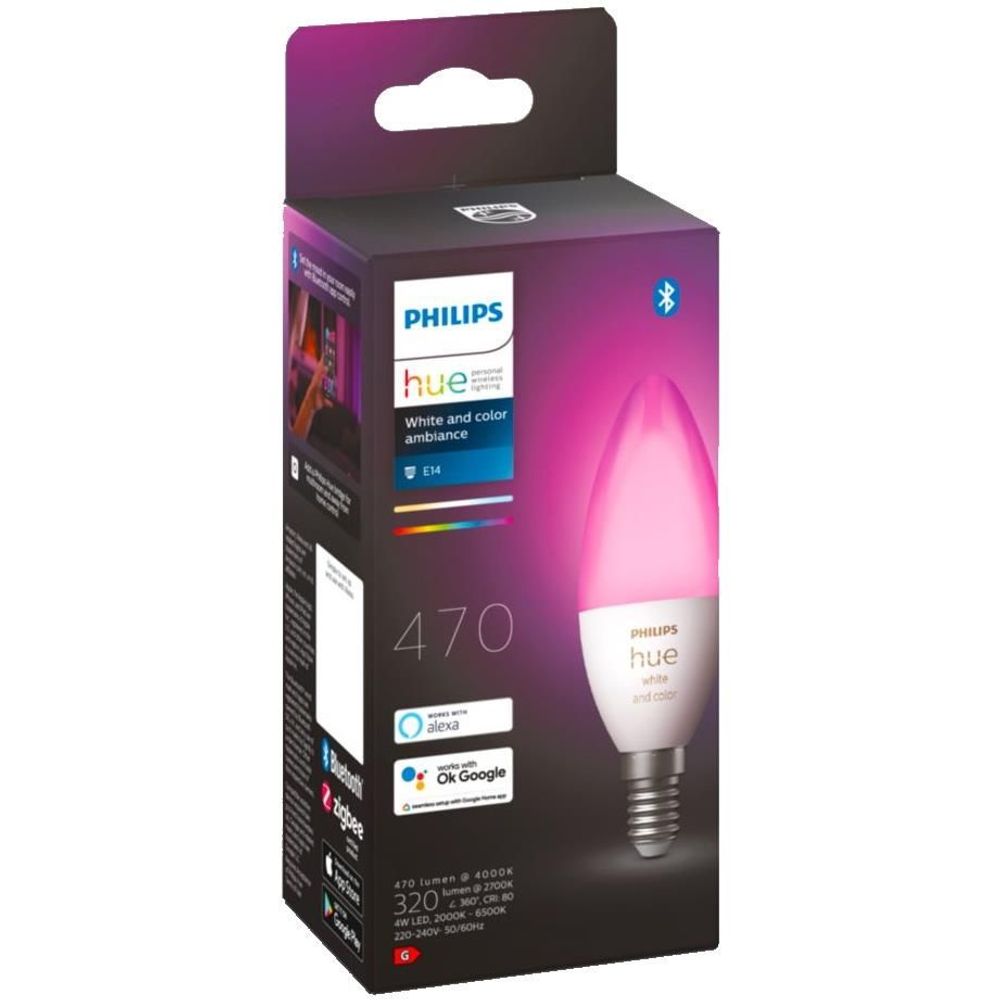 Philips Hue Colour/White 5.3W E14 Candle Bulb