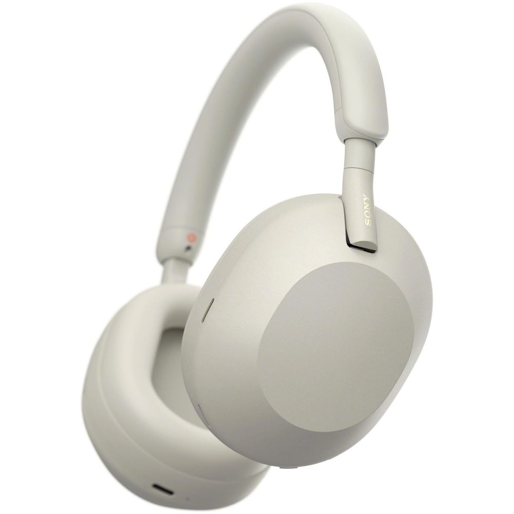 Sony WH-1000XM5 Premium Noise Cancelling Wireless Over-Ear Headphones (Silver)