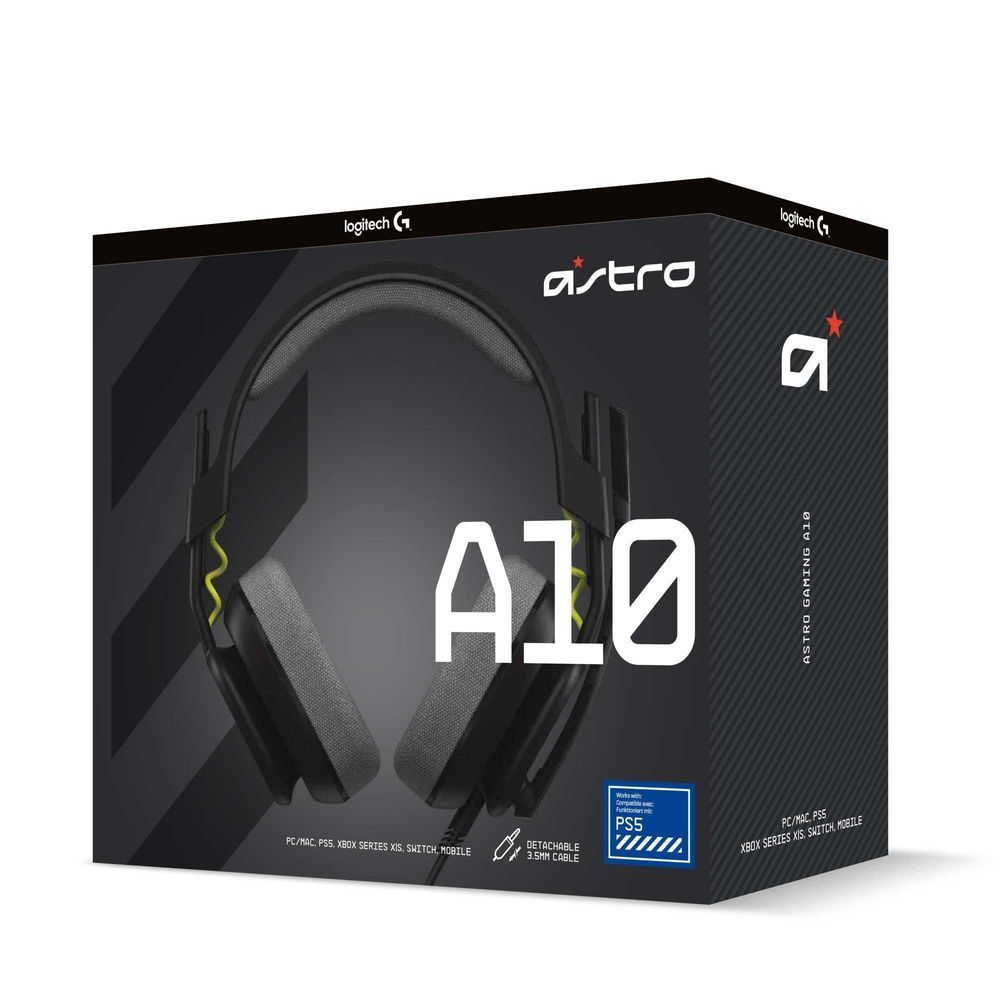 Logitech G Astro A10 Gen 2 headset retail box, black