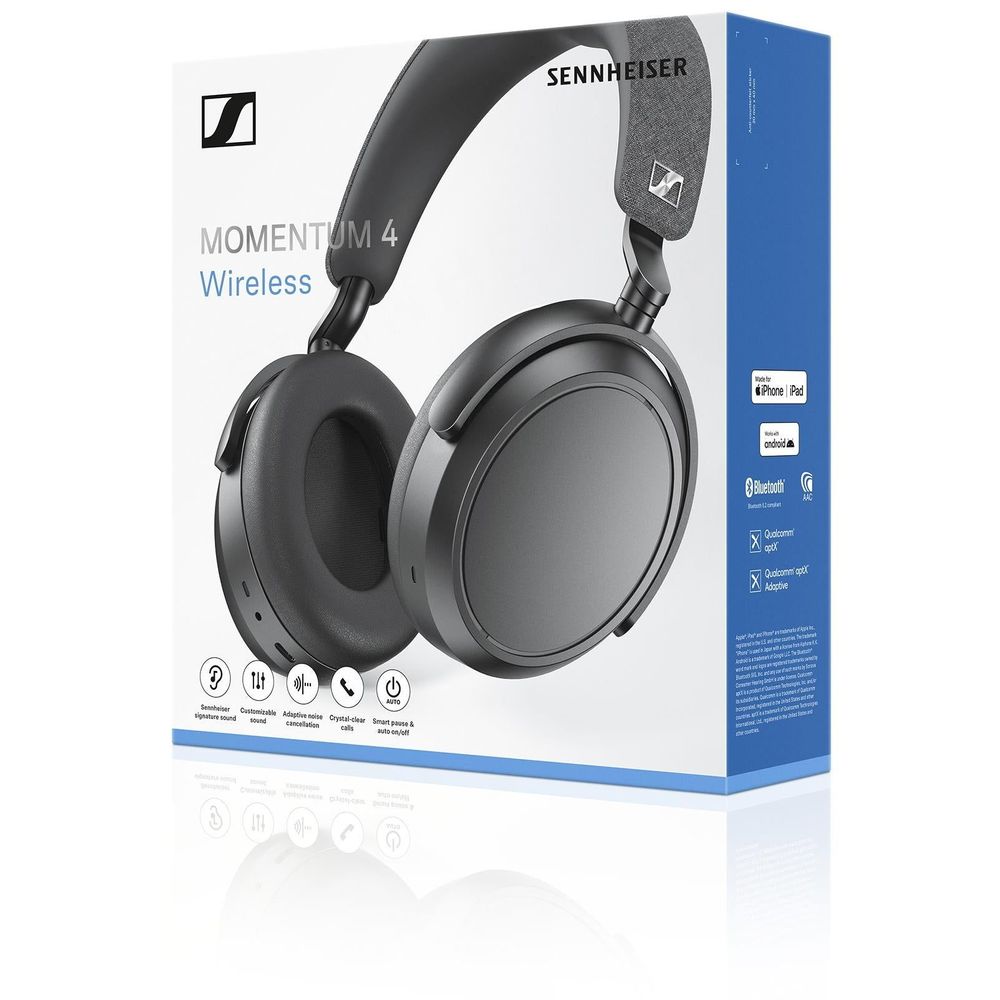 Sennheiser Momentum Wireless 4 Over-Ear Noise Cancelling Headphones (Black)