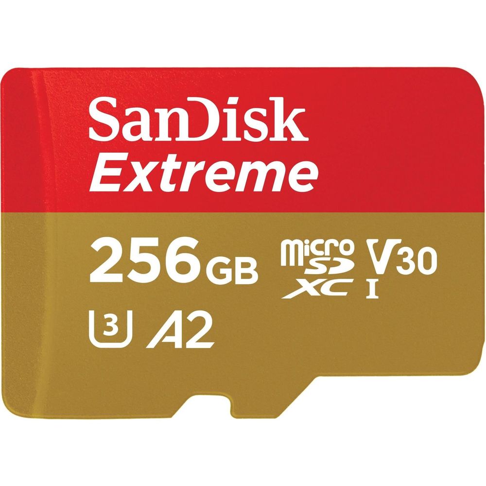 SanDisk Extreme MicroSDXC UHS-I Card with Adapter (256GB)