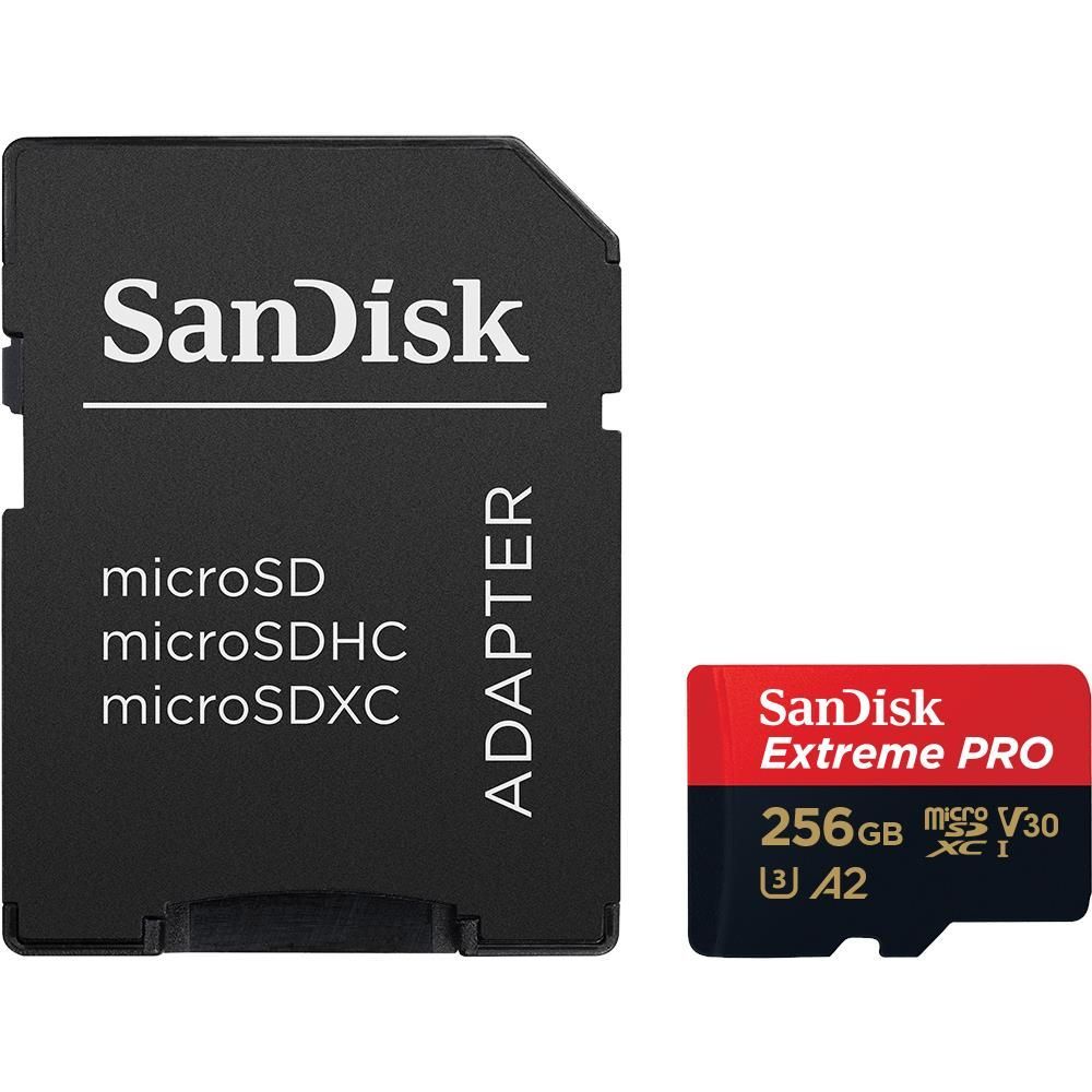 SanDisk Extreme Pro MicroSDXC UHS-I Card with Adapter (256GB)