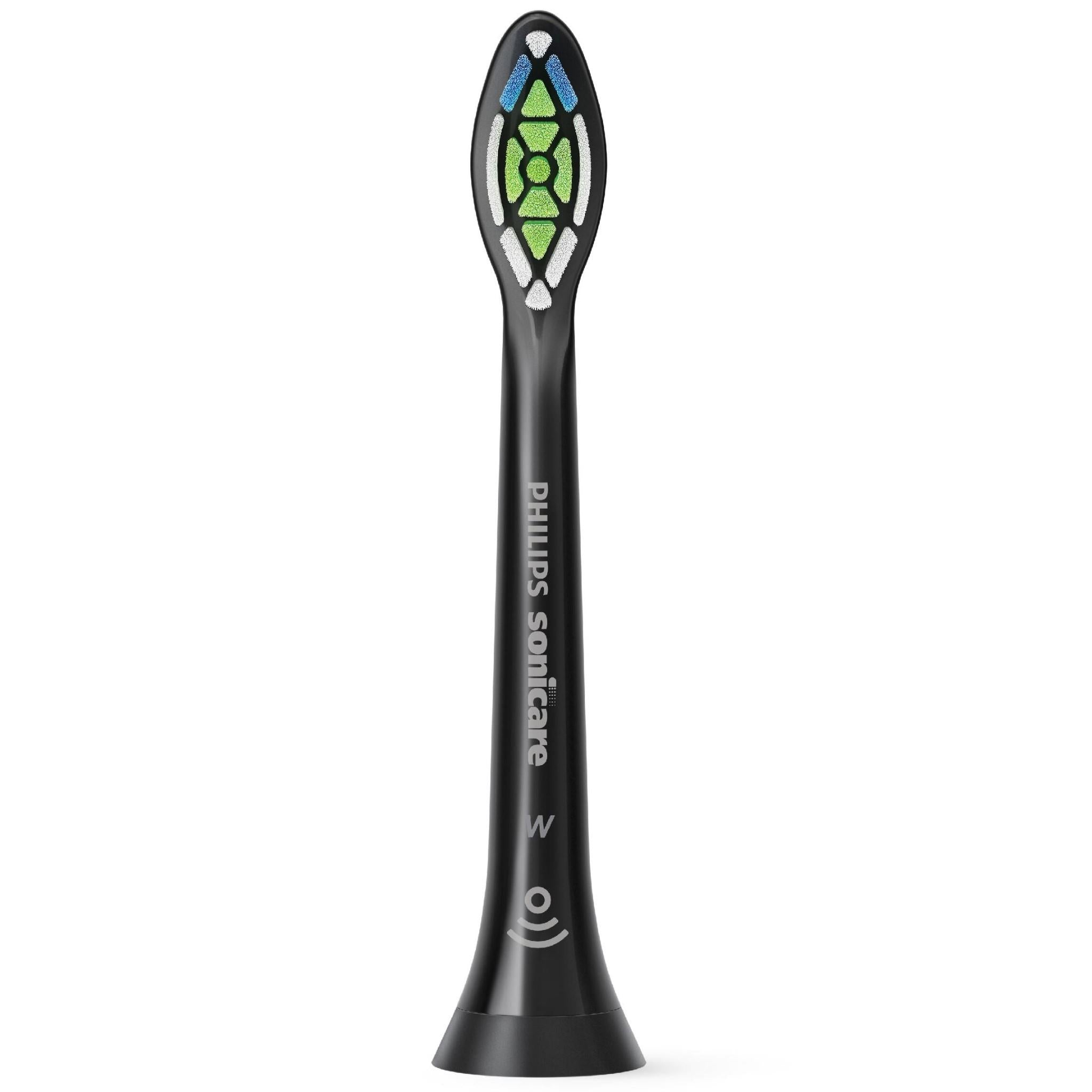 Philips Sonicare W2 Optimal White Standard Brush Heads (Black) [4 Pack]