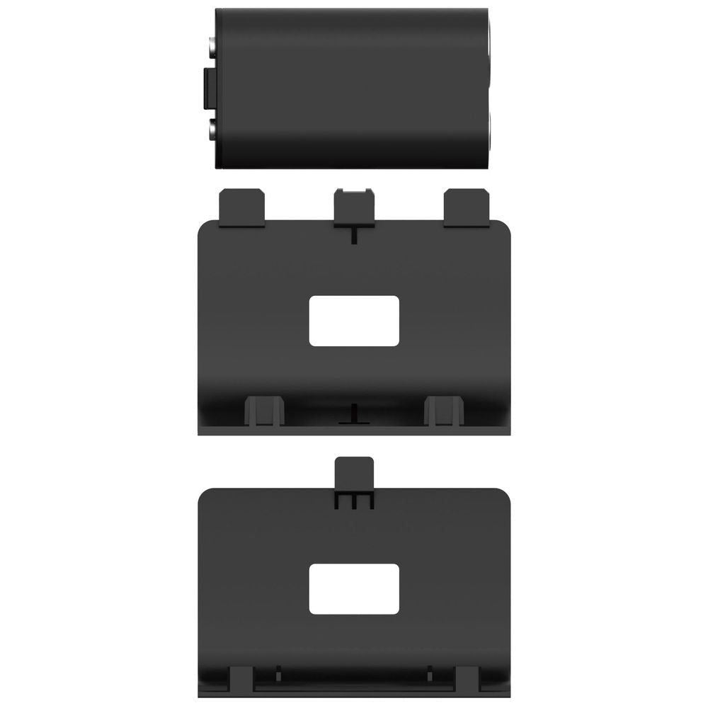 Black charging display stand inner connector and docking sections, underside view
