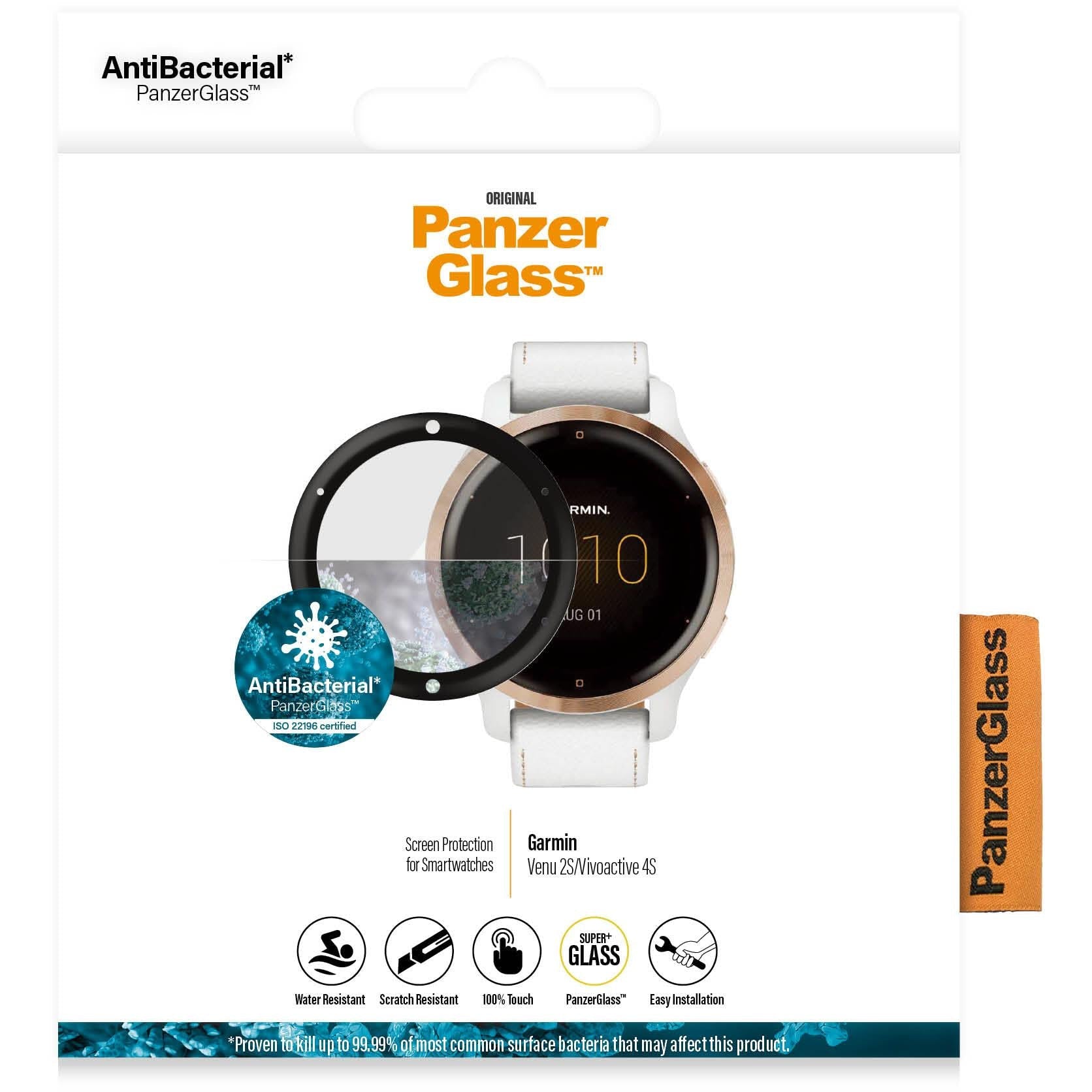 PanzerGlass Antibacterial Screen Protector for Garmin Venu 2 (40mm)